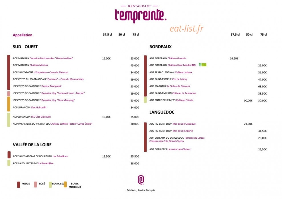 L'empreinte — carte page 3