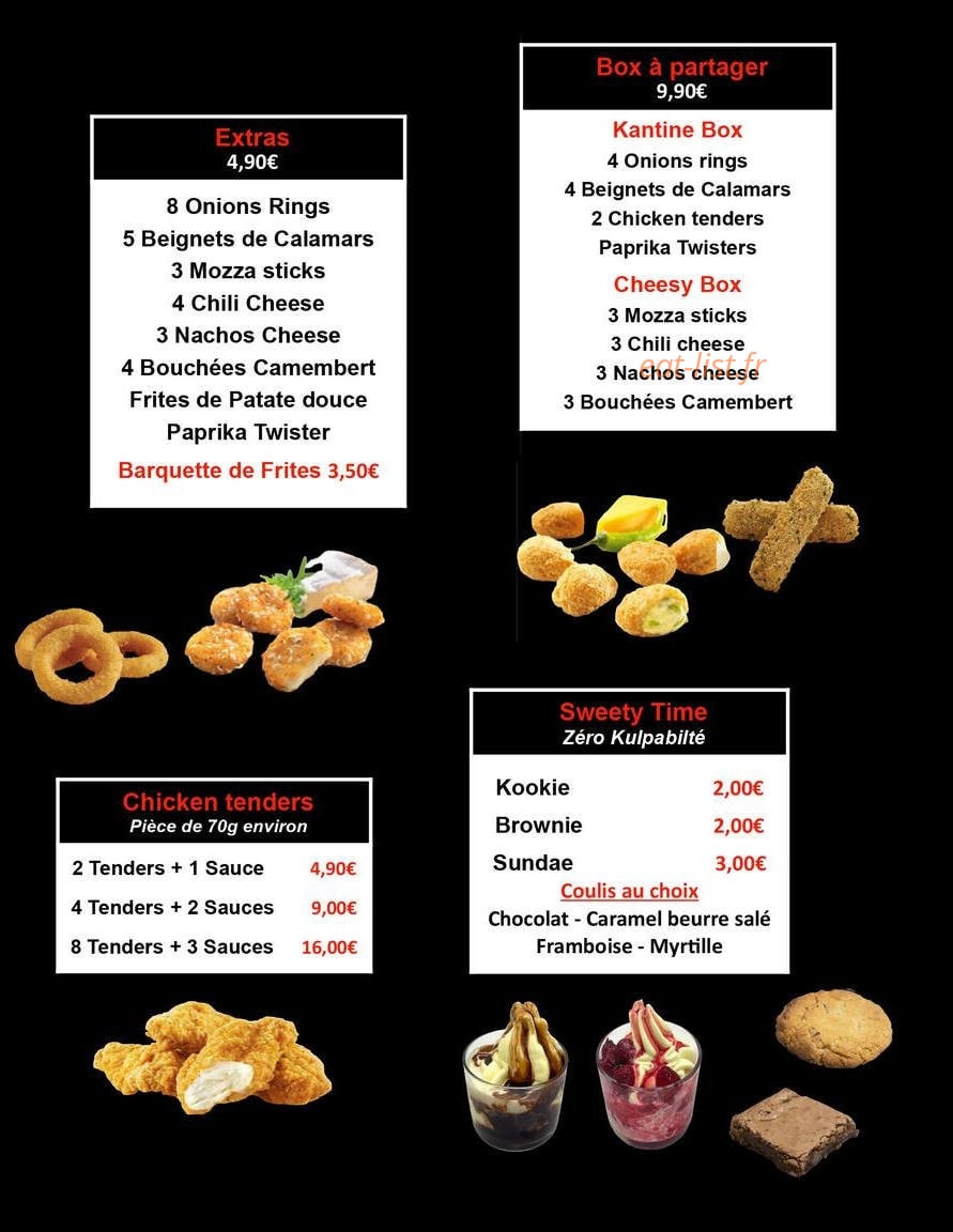 La Kantine — carte page 2