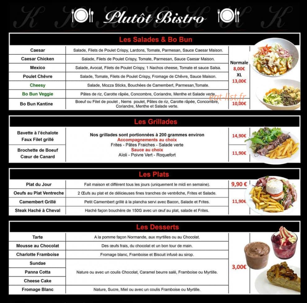 La Kantine — carte page 3