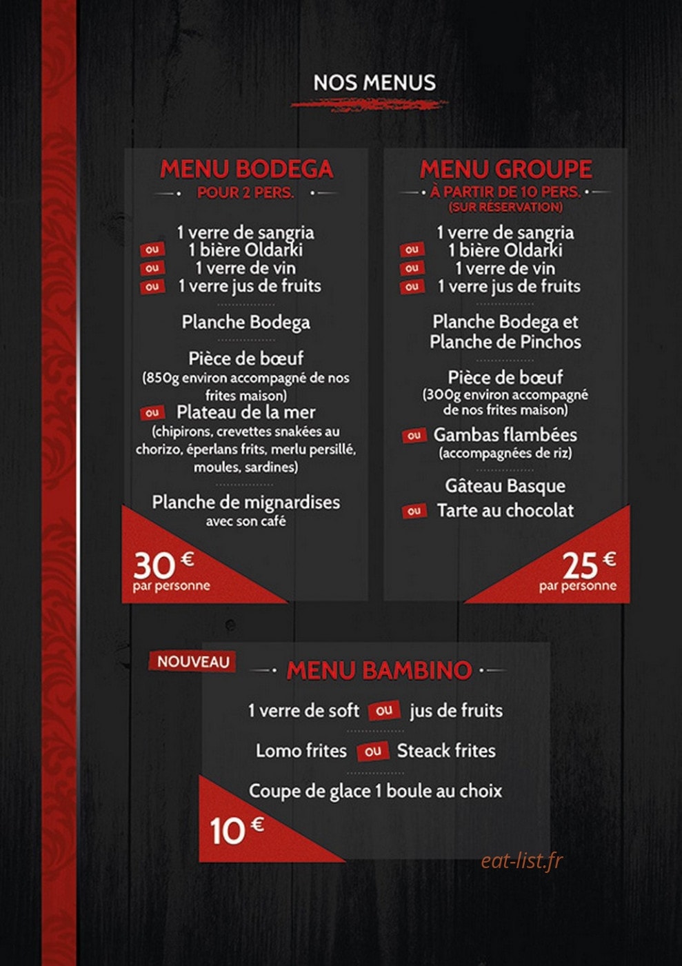 La Plancha — carte page 7