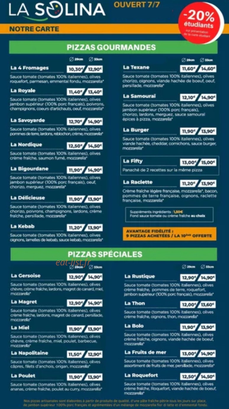 La solina — carte page 2