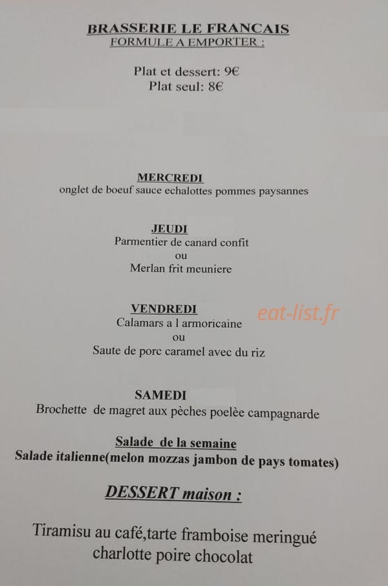 Le francais — carte page 1