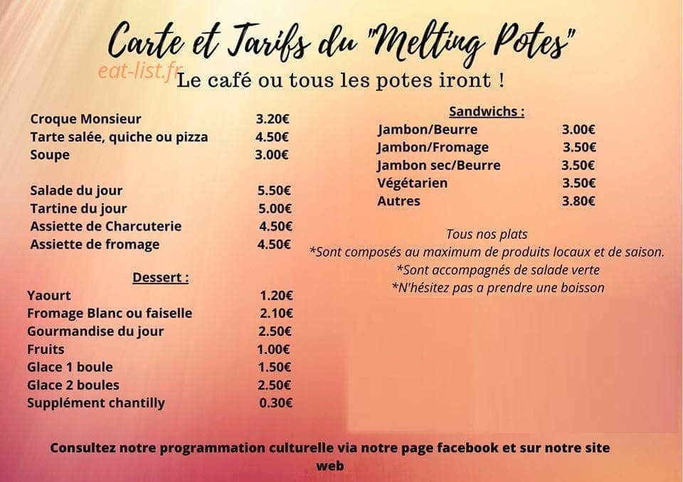 Le melting potes — carte page 1