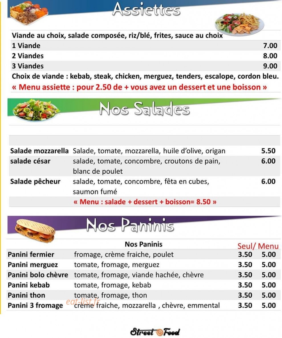 Street Food — carte page 3