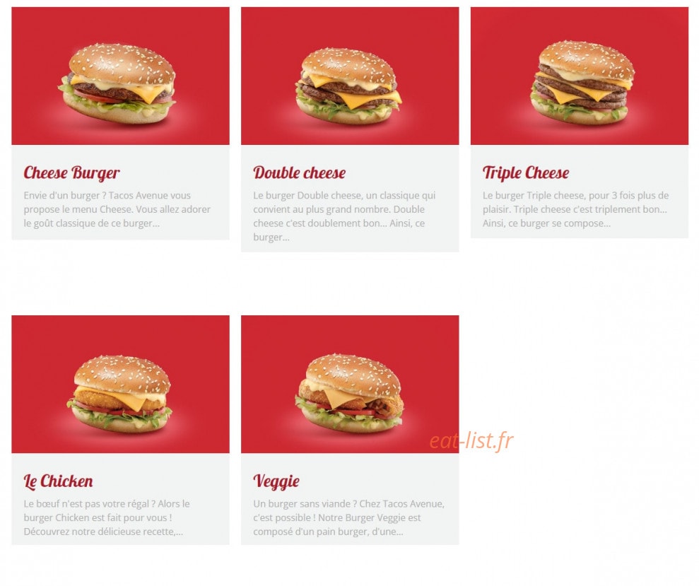 Tacos Avenue — carte page 2