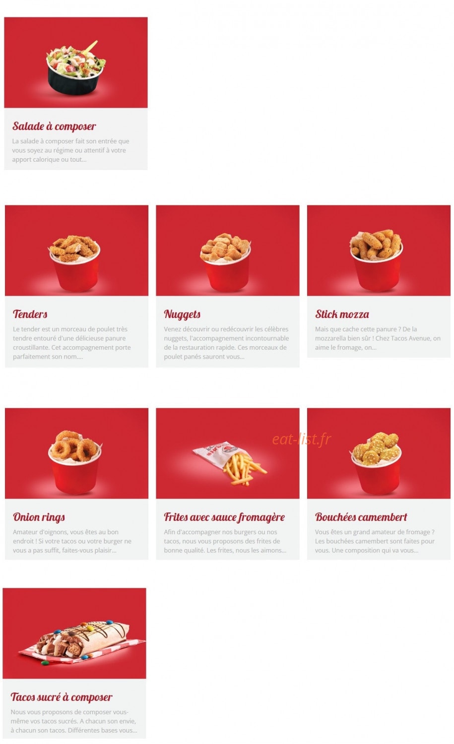 Tacos Avenue — carte page 3