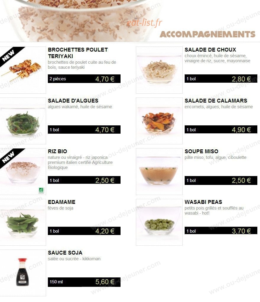You Sushi — carte page 10