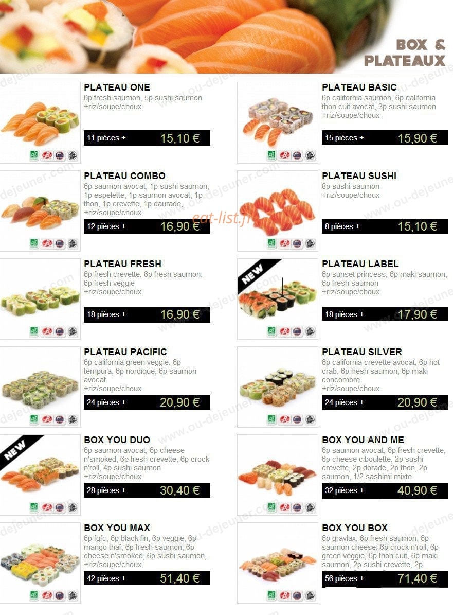 You Sushi — carte page 8