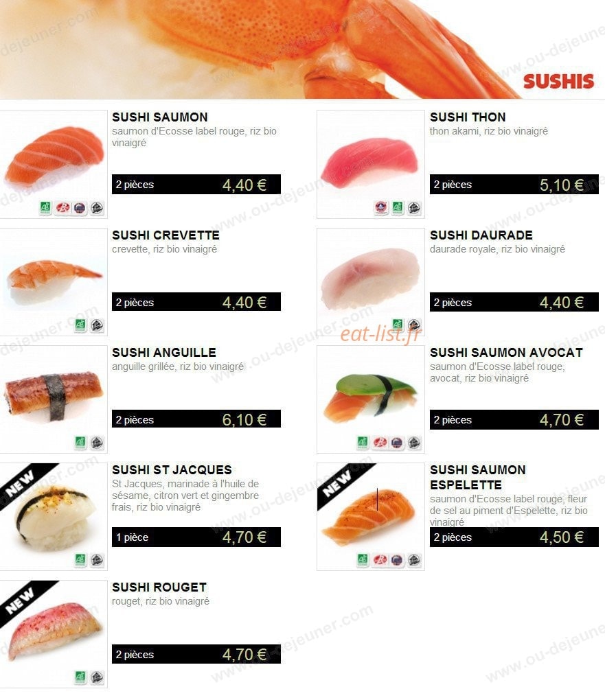You Sushi — carte page 5