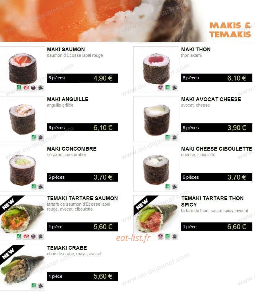 You Sushi — carte page 4