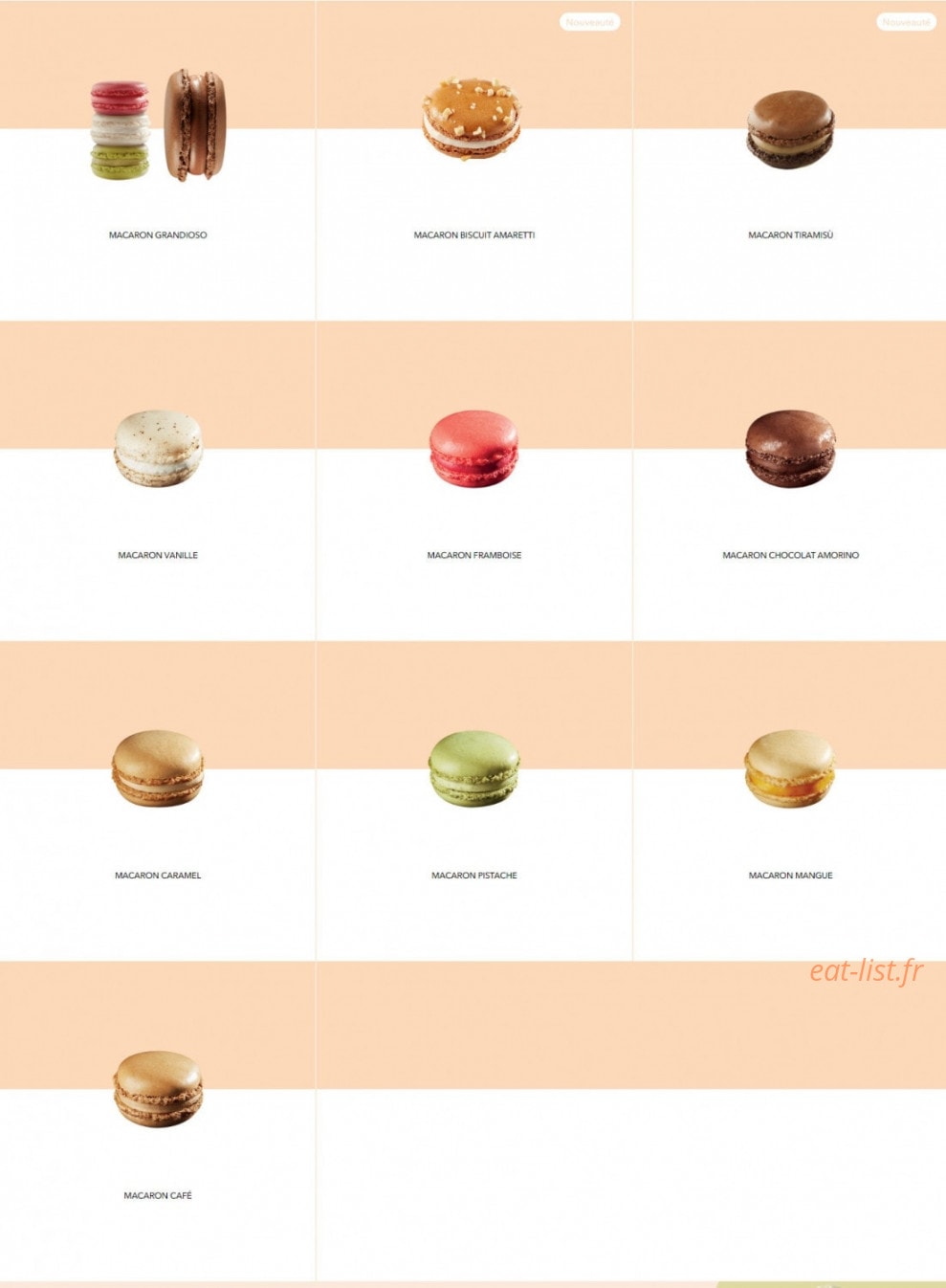 Amorino — carte page 10