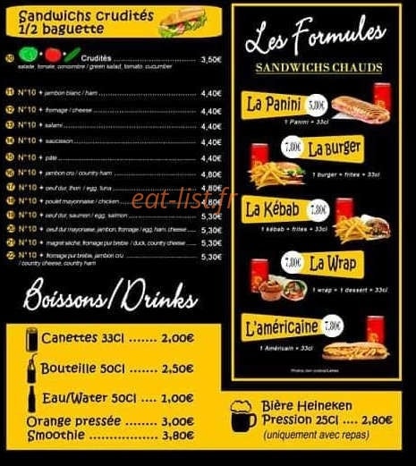Au Pain Lourdais — carte page 2