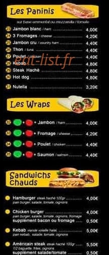 Au Pain Lourdais — carte page 3