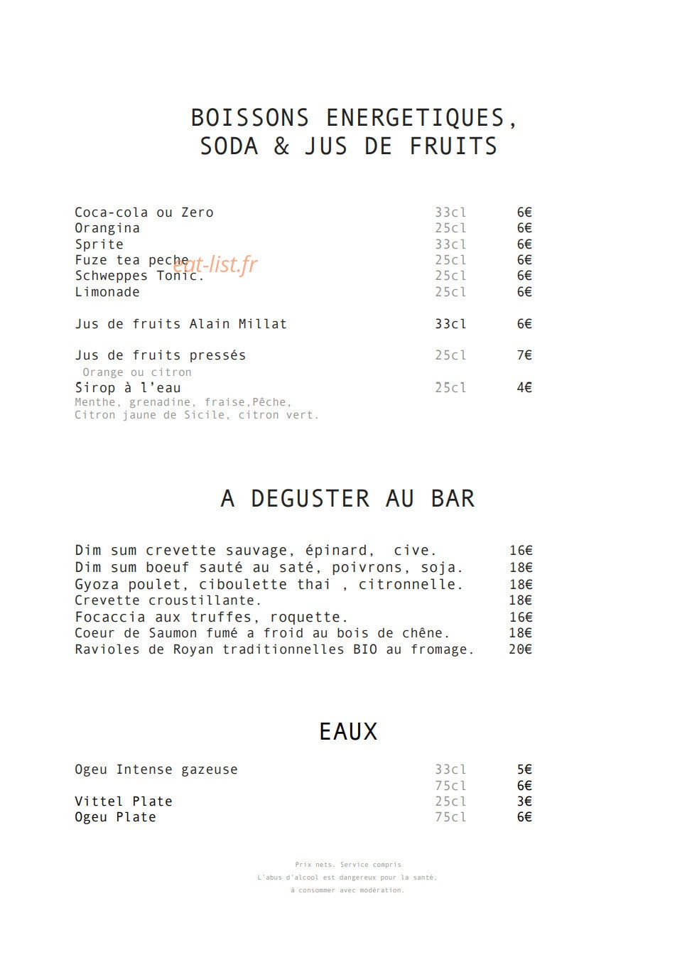 Belfry et Spa by Ligne St Barth — carte page 3
