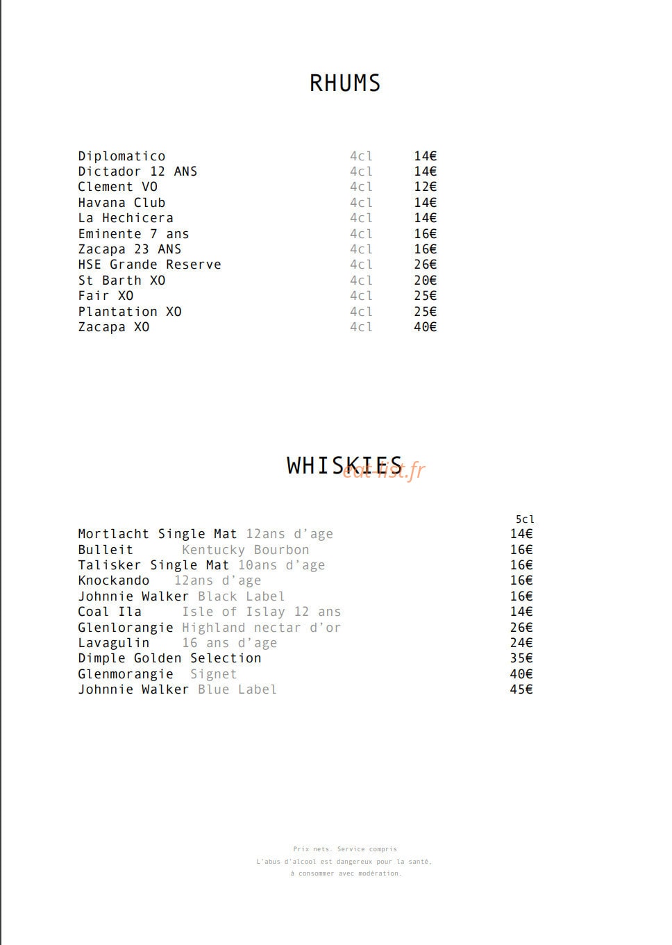 Belfry et Spa by Ligne St Barth — carte page 4