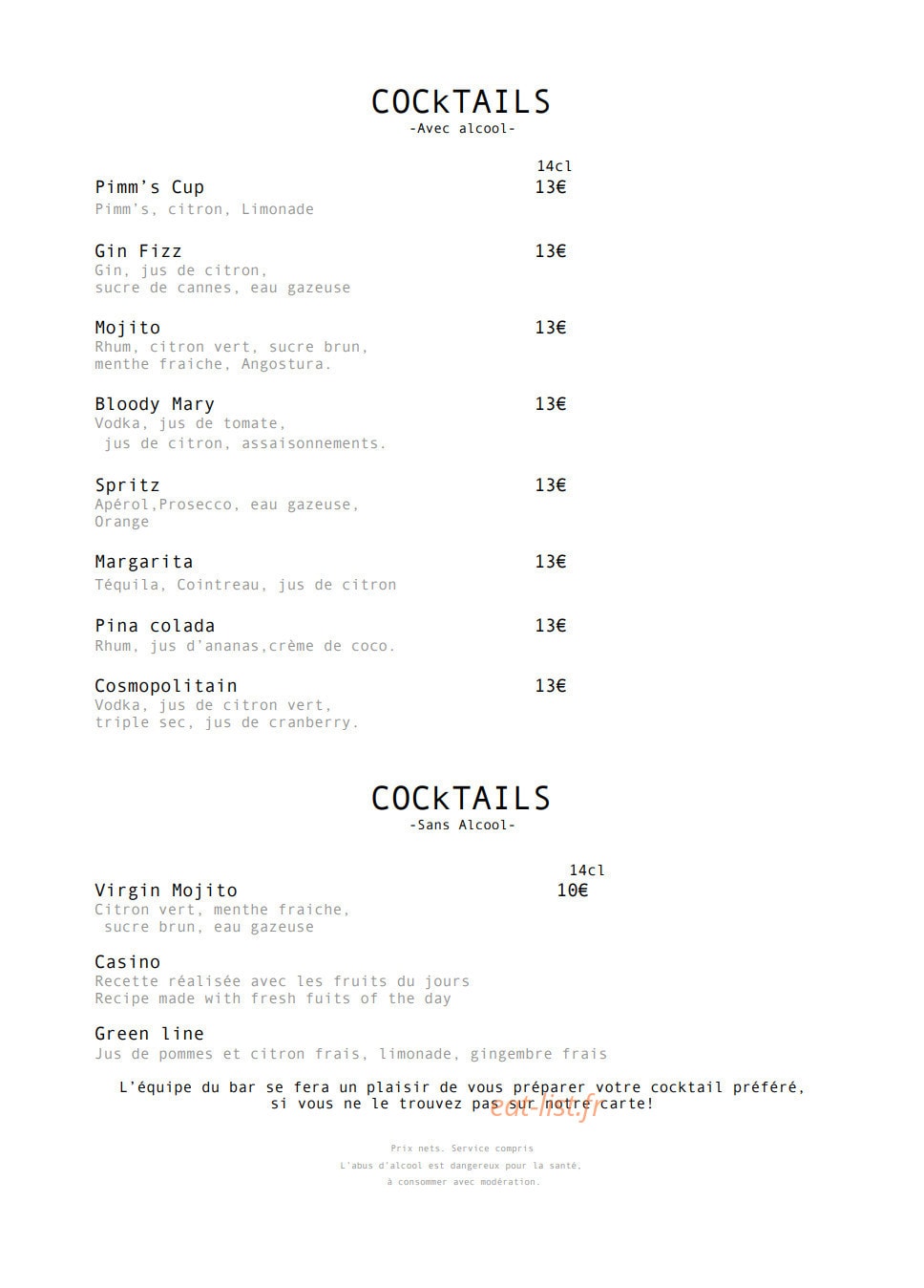 Belfry et Spa by Ligne St Barth — carte page 5