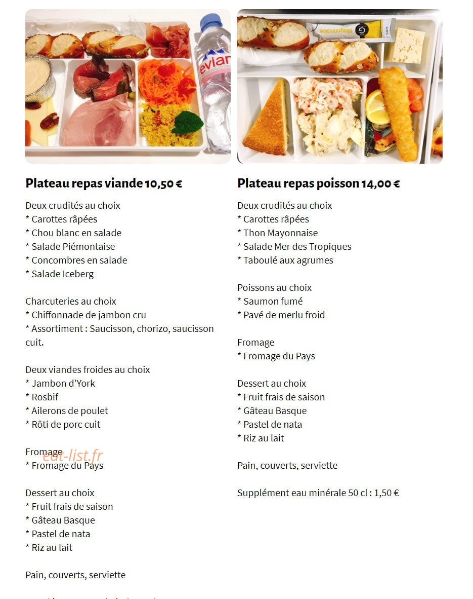 Bousquet Le Traiteur — carte page 1