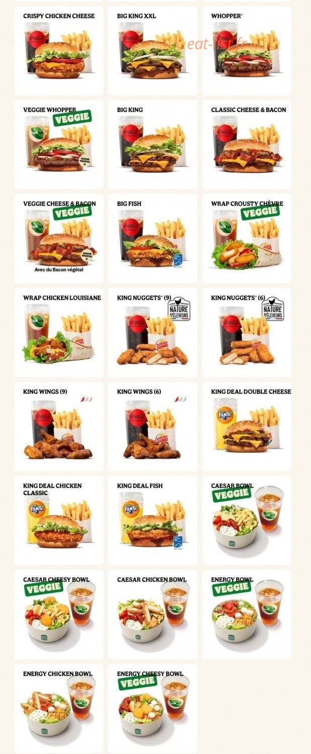 Burger King — carte page 4