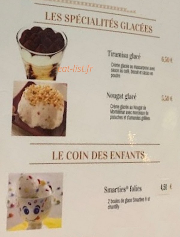 Café Saint Honoré — carte page 4