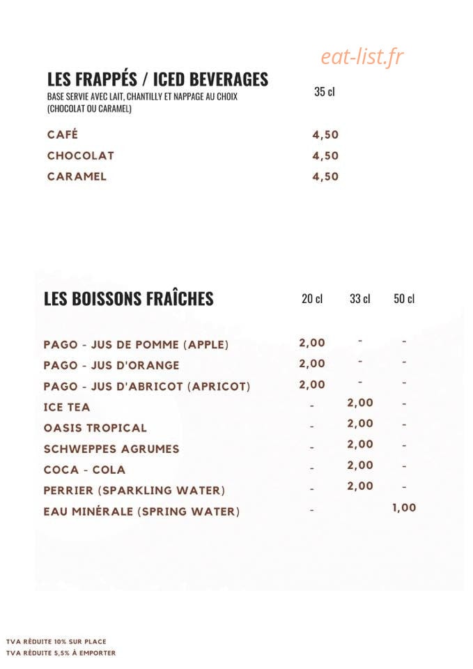 Coffee With Tee — carte page 3