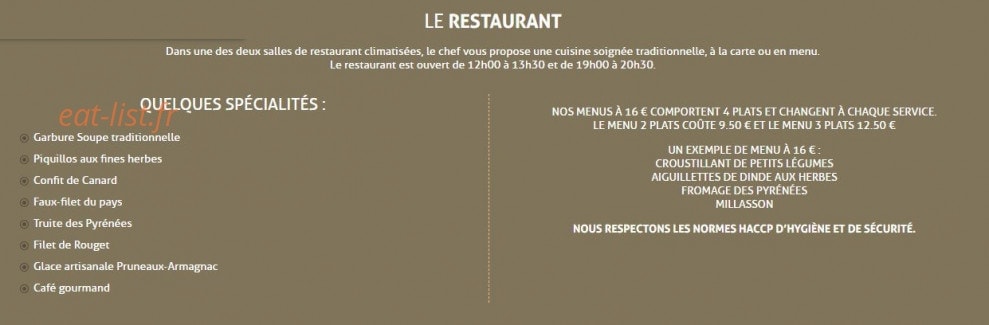 Hôtel de la Vallée — carte page 2