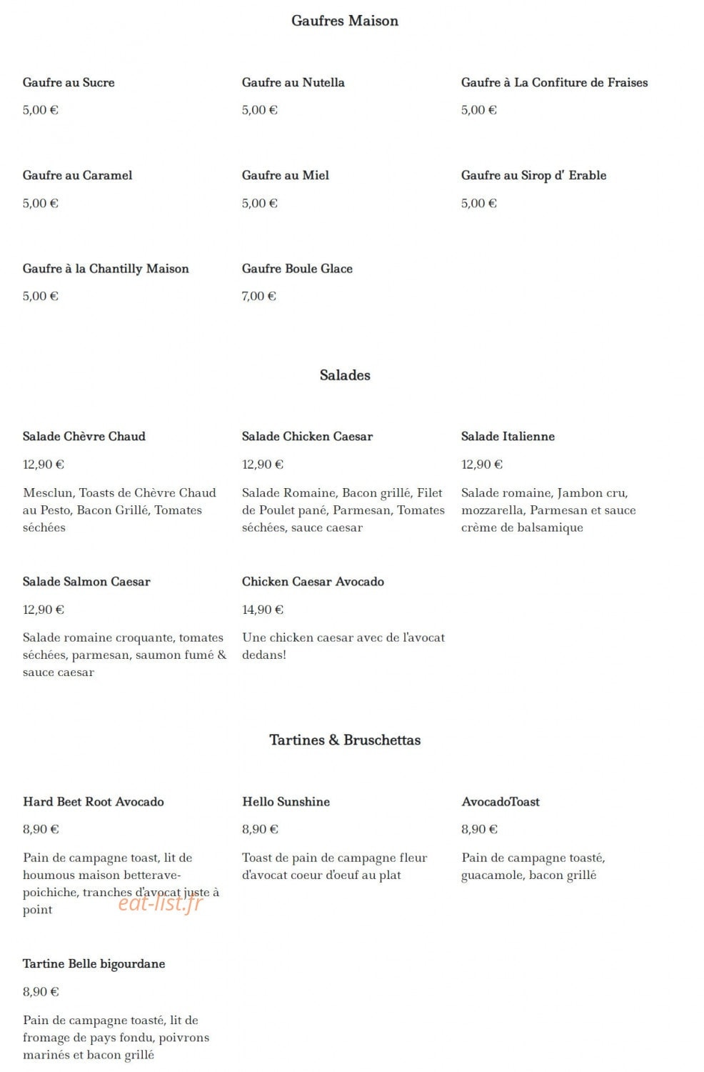 L’Epicerie Moderne — carte page 5
