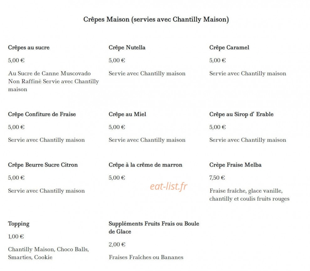 L’Epicerie Moderne — carte page 4