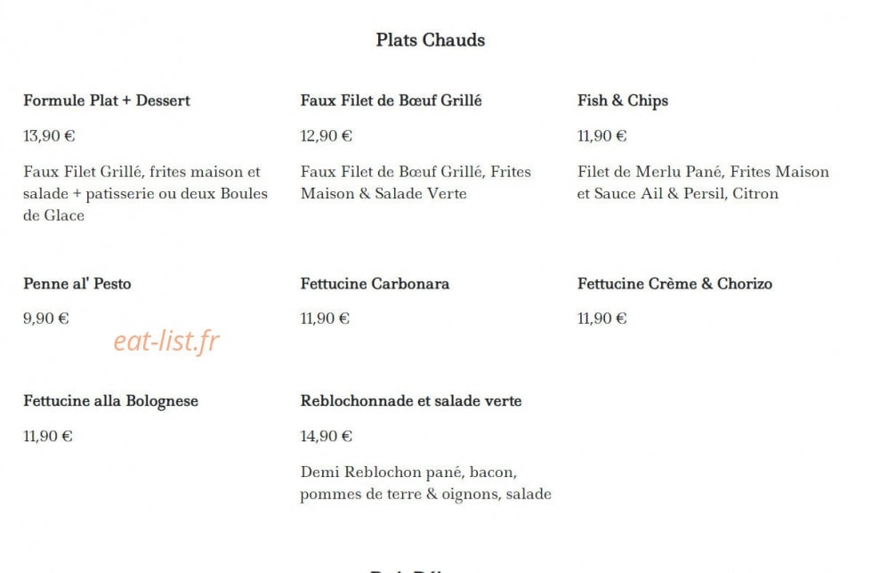 L’Epicerie Moderne — carte page 3