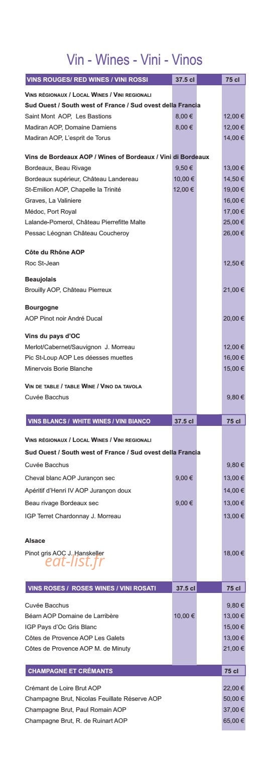 Le Belvédère — carte page 4