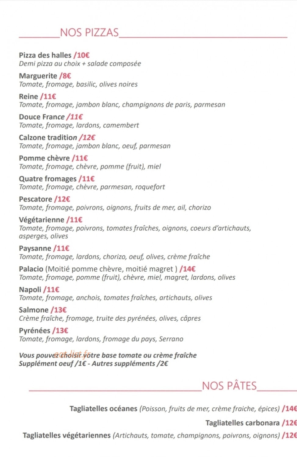 Le Palacio — carte page 6