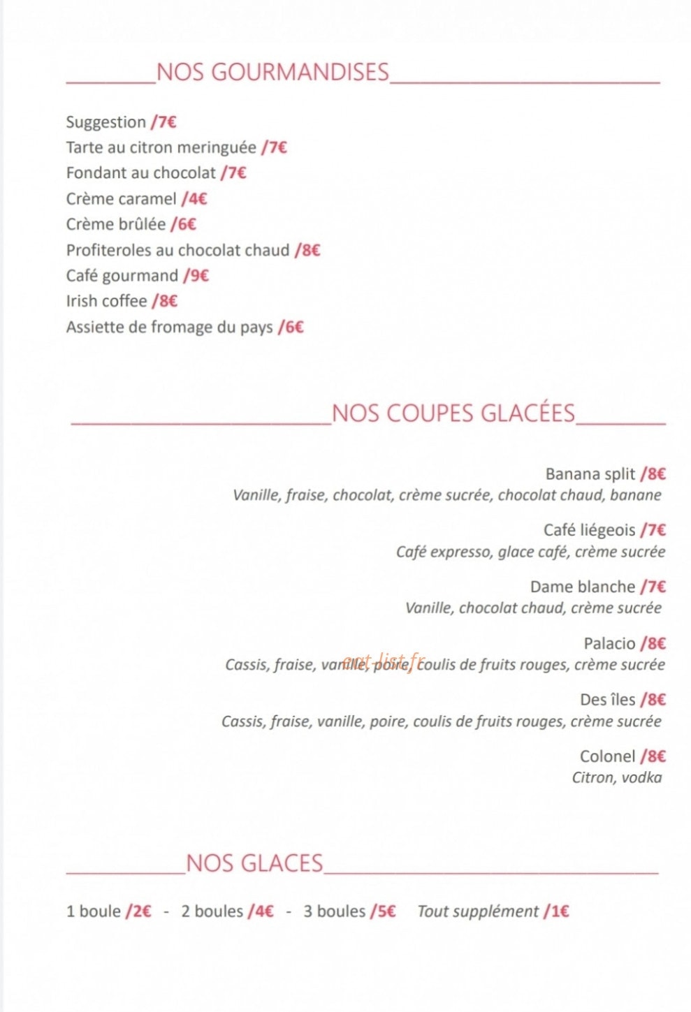Le Palacio — carte page 3
