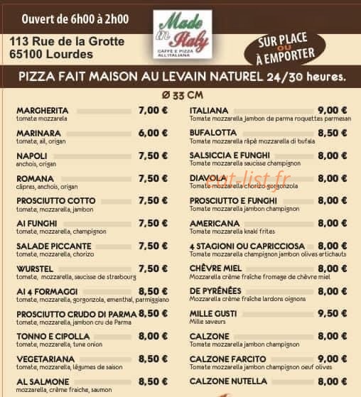 Made In Italy — carte page 1