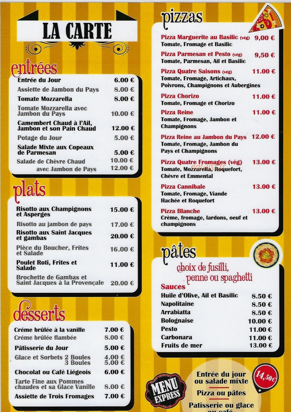 Pasta & Basta — carte page 1