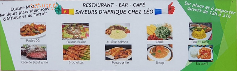 Saveurs D'afrique Chez  Léo — carte page 1
