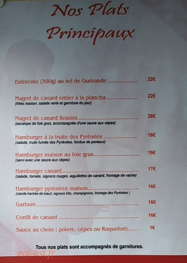 Le Bistrot du Boulevard — carte page 3
