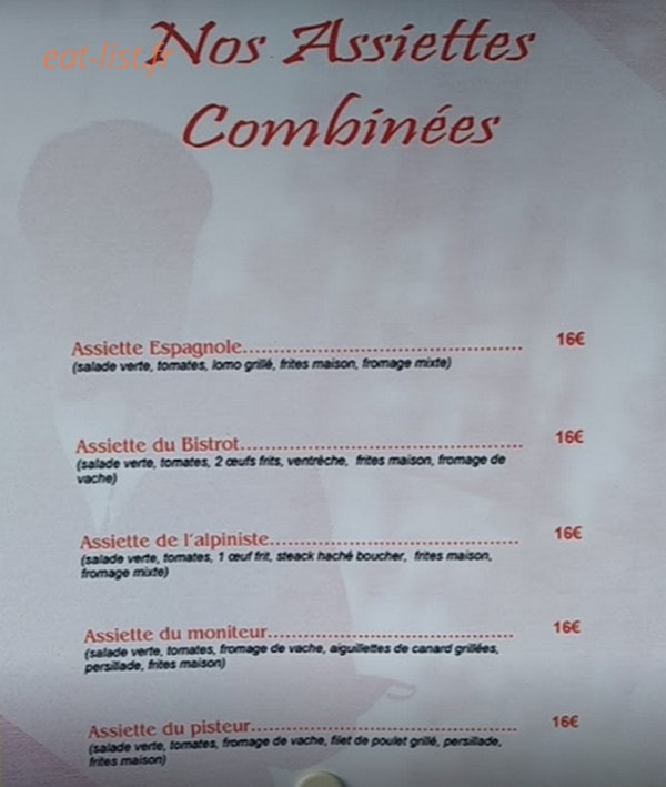 Le Bistrot du Boulevard — carte page 4