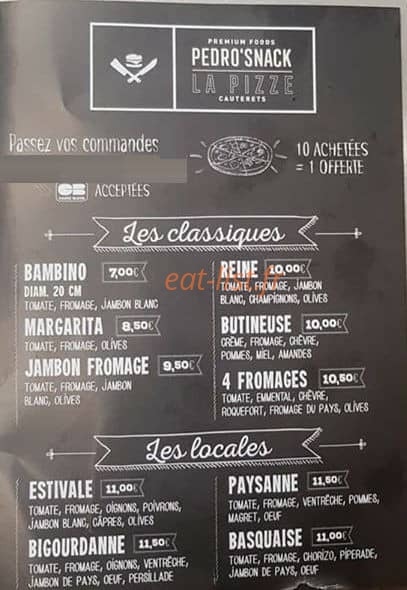 Pedro's — carte page 1