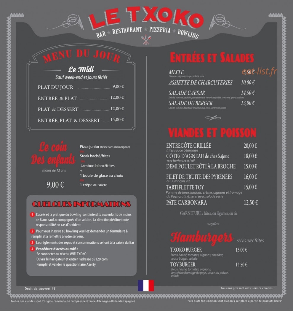 Le txoko — carte page 1