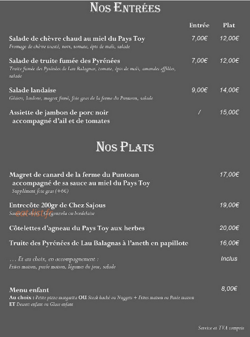 La Hountalade — carte page 1