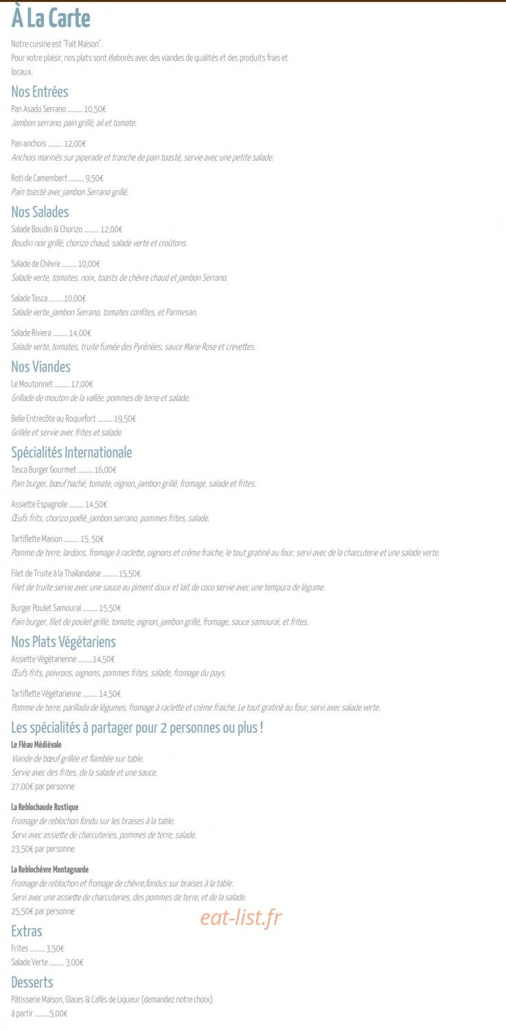 La Tasca — carte page 3