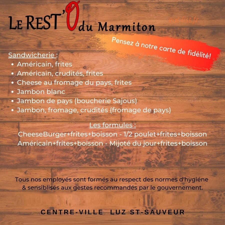 Le Rest'O du Marmiton — carte page 4