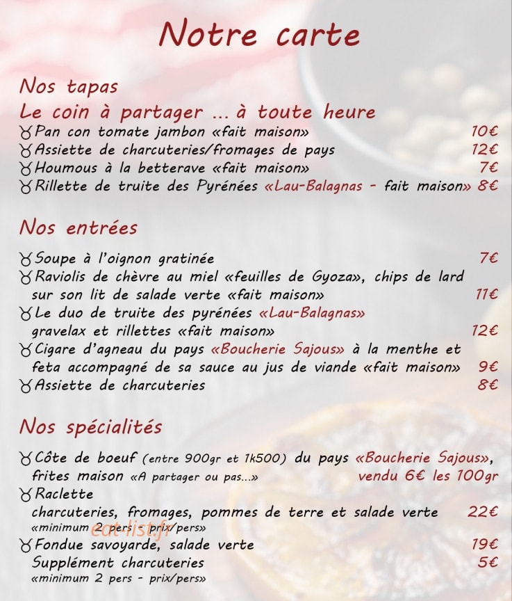 Ô Mas Côtes — carte page 2