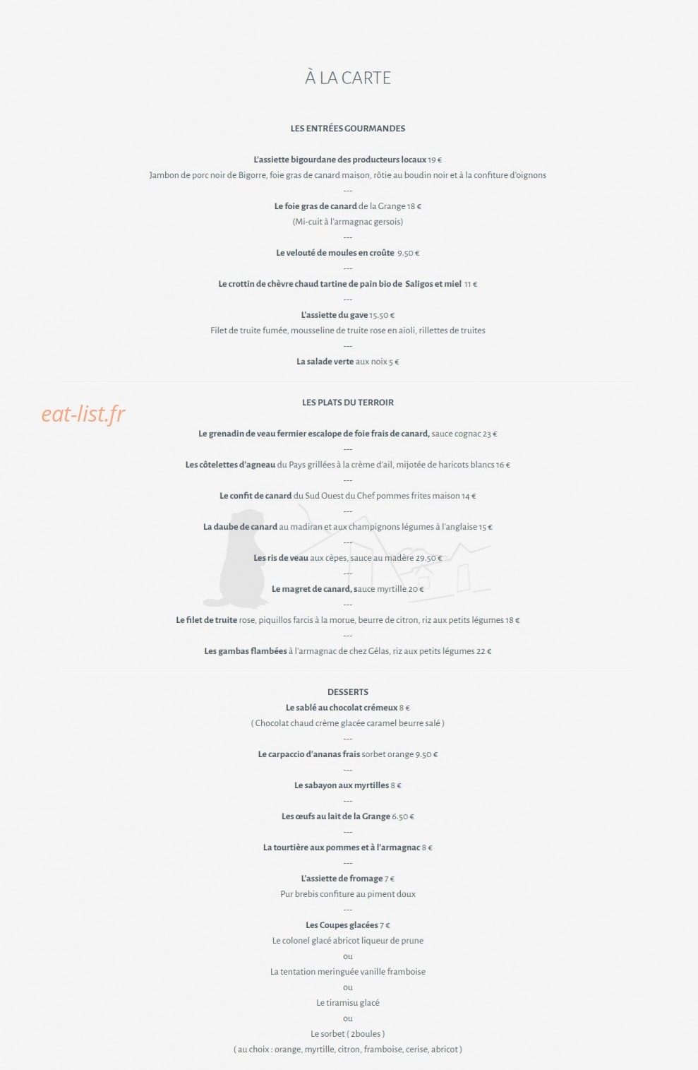 La Grange Aux Marmottes — carte page 2