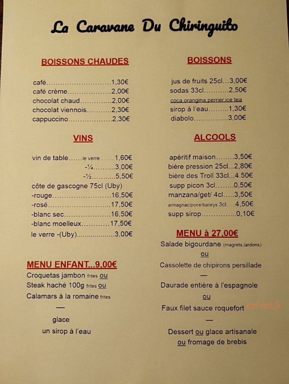 El chiringuito — carte page 2