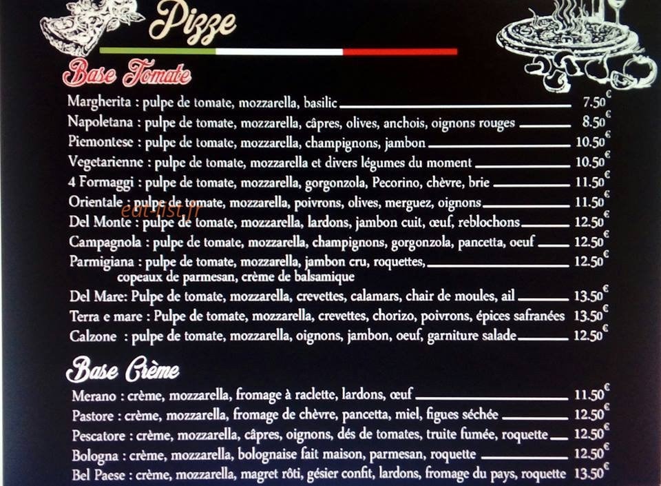Basilico e Pomodoro — carte page 1