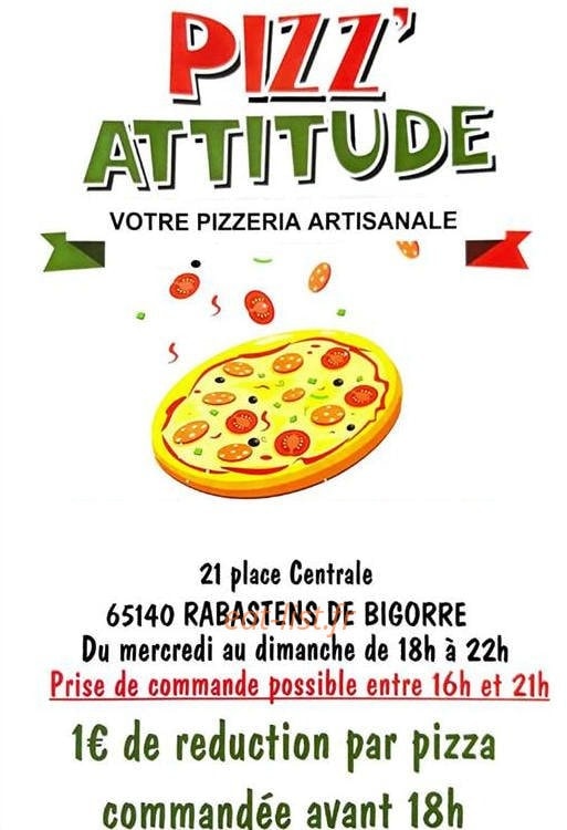 Pizz'Attitude — carte page 1