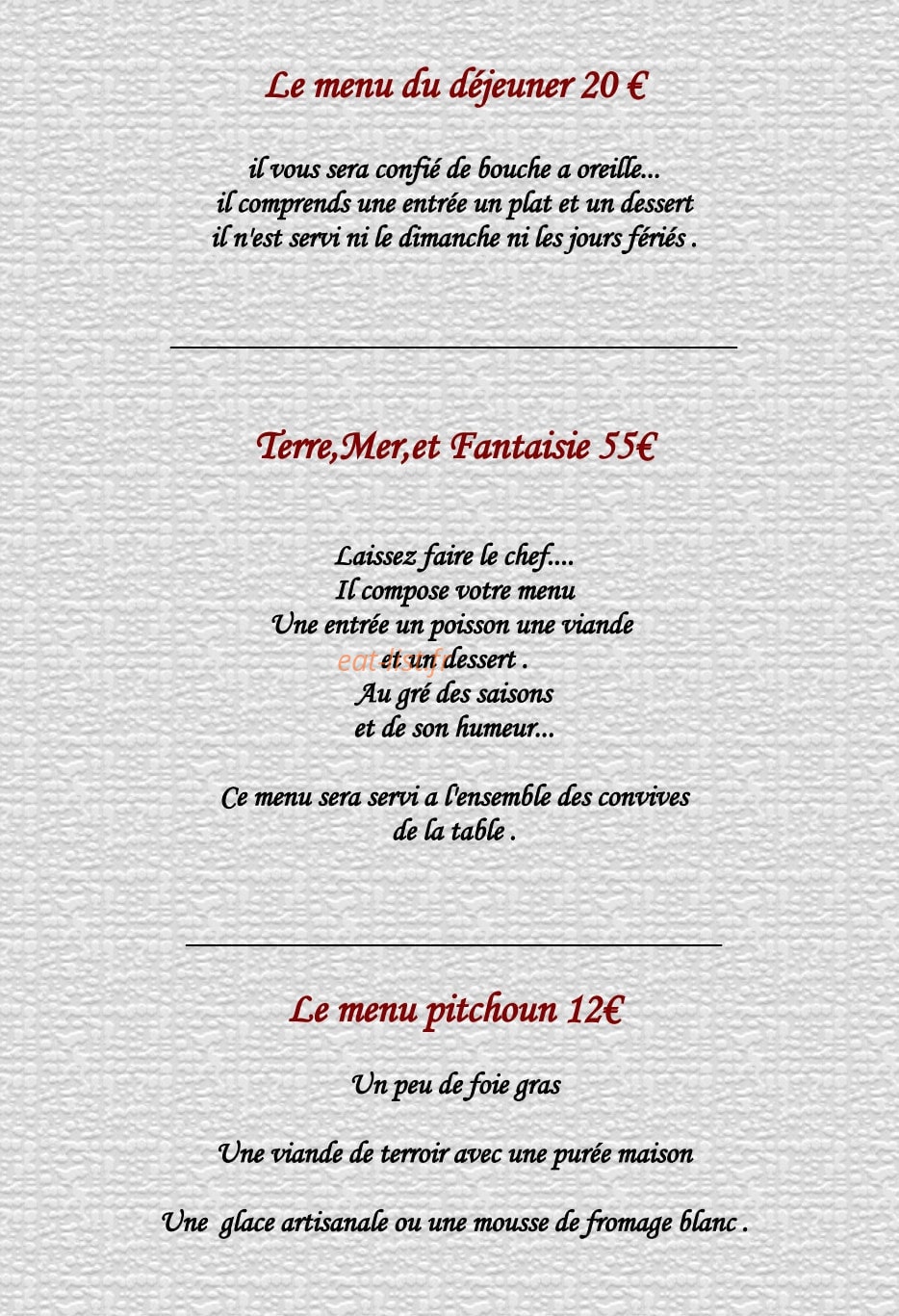 Le castéra — carte page 1