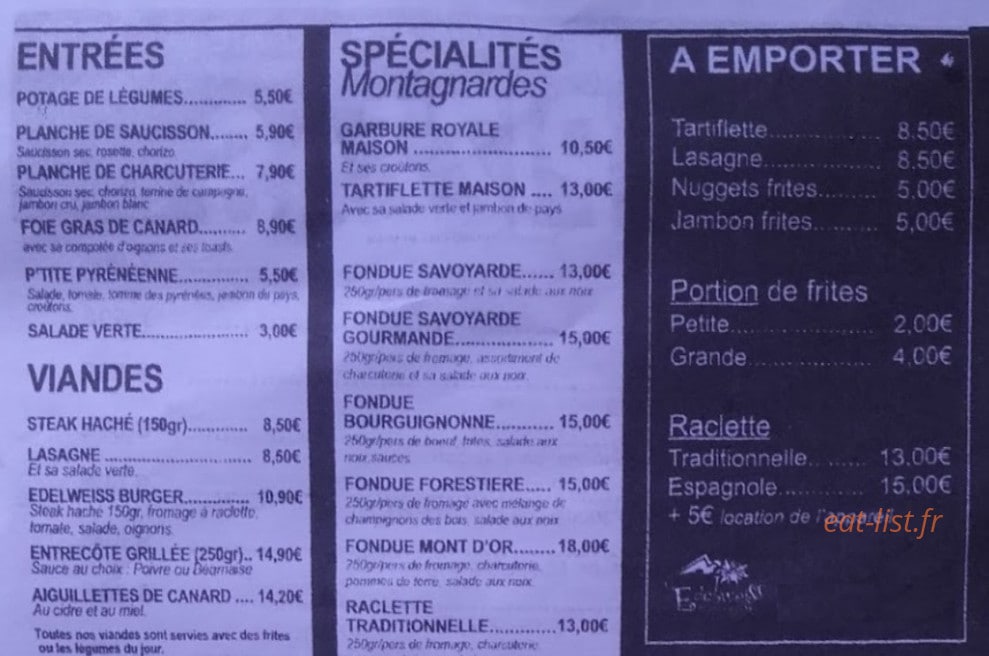L'Edelweiss — carte page 1