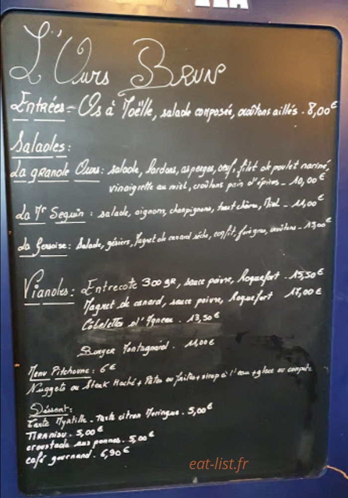 L'ours Brun — carte page 1