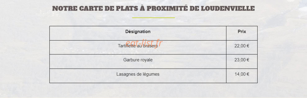 Bistro Pastoral — carte page 2
